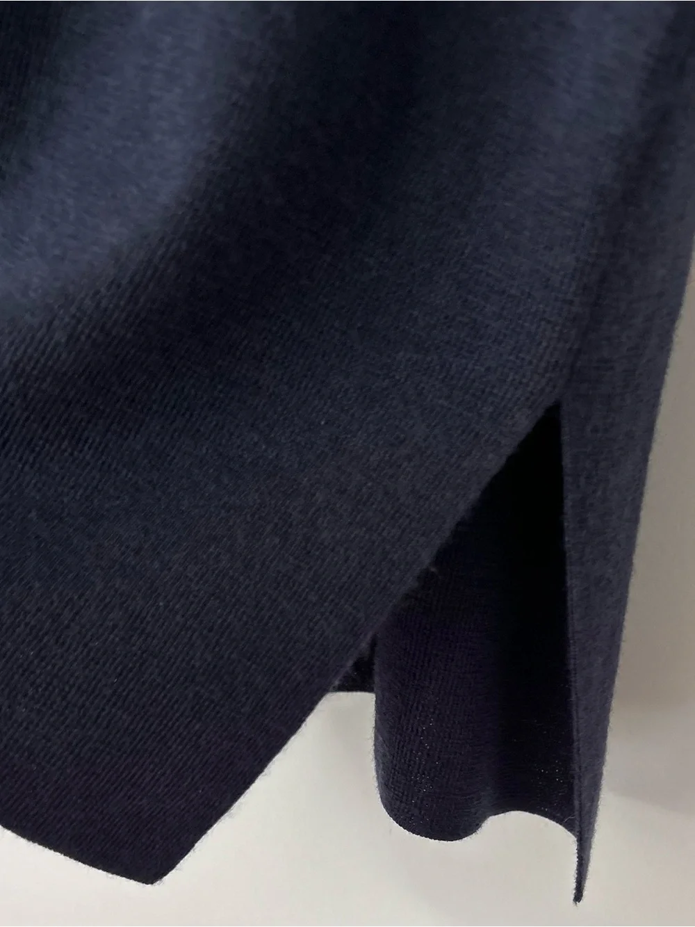 Eileen Fisher Italian Fine Merino Wool Tunic Sweater Navy Oversized M Soft